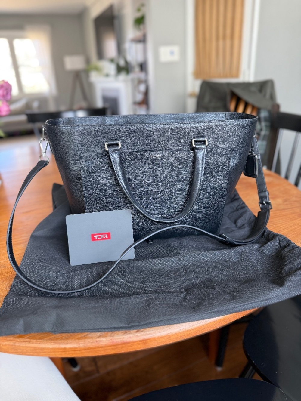 Tumi Sinclair Camila Tote (Black Leather)